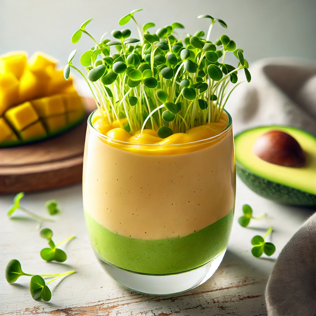 Mango-Avocado Shake Recipe with Microgreens π±π₯π₯