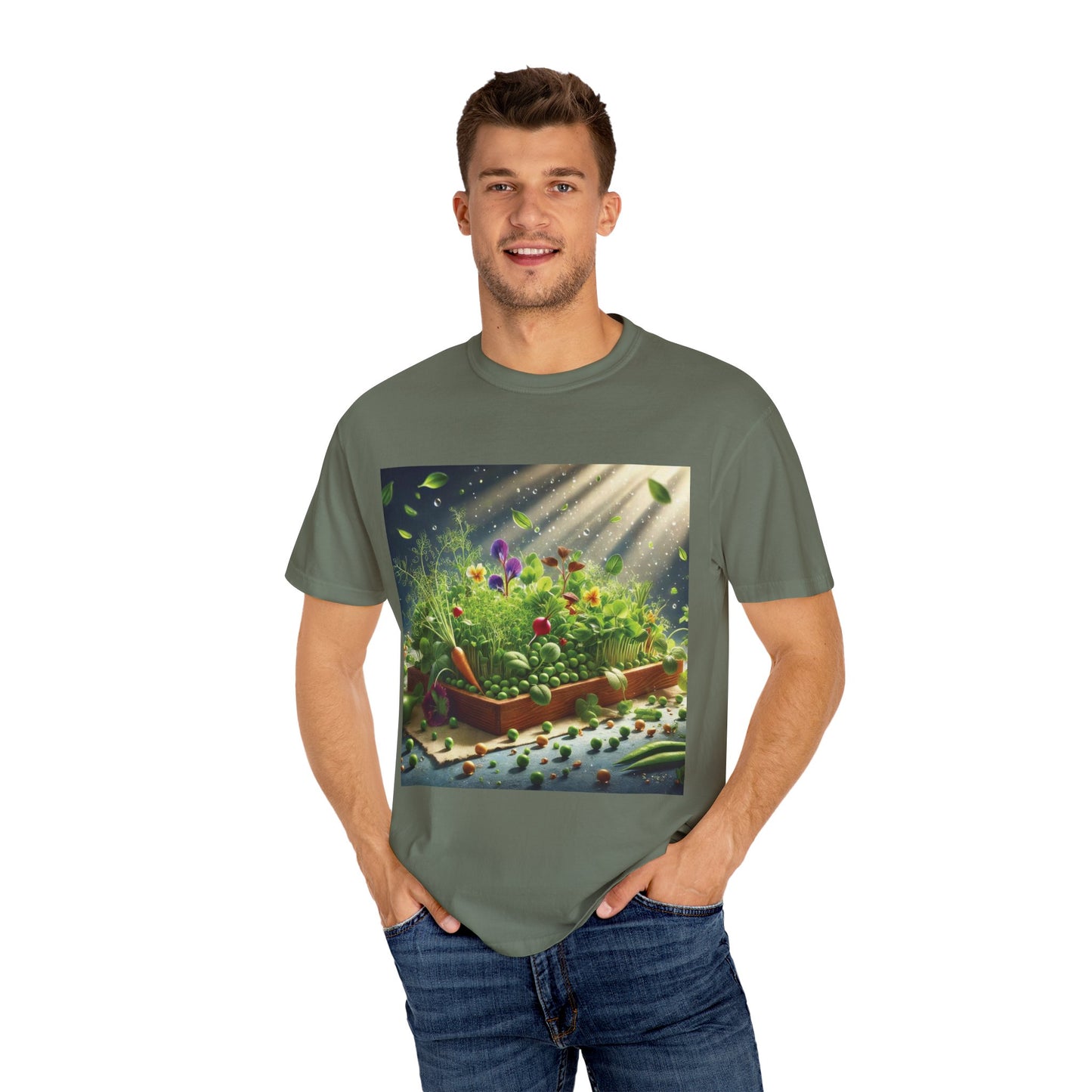 Unisex Garment-Dyed T-shirt - ArtOm_farm™ MICROGREENS