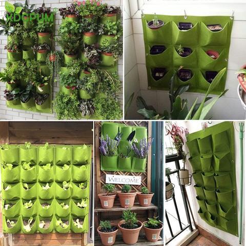 Wall Mount Hanging Planting Bags Home Supplies Multi Pockets DIY Grow Bag Planter Vertical Growing Vegetable Living Garden Bag - ArtOm_farm™ MICROGREENS