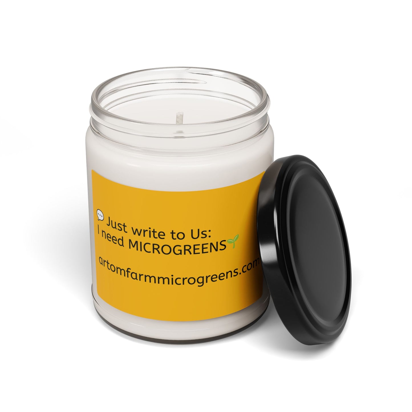 Scented Soy Candle, 9oz - ArtOm_farm™ MICROGREENS