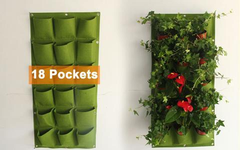Wall Mount Hanging Planting Bags Home Supplies Multi Pockets DIY Grow Bag Planter Vertical Growing Vegetable Living Garden Bag - ArtOm_farm™ MICROGREENS