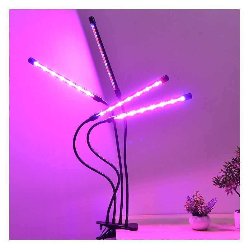 Four-Head LED Clip Light for Plants - ArtOm_farm™ MICROGREENS