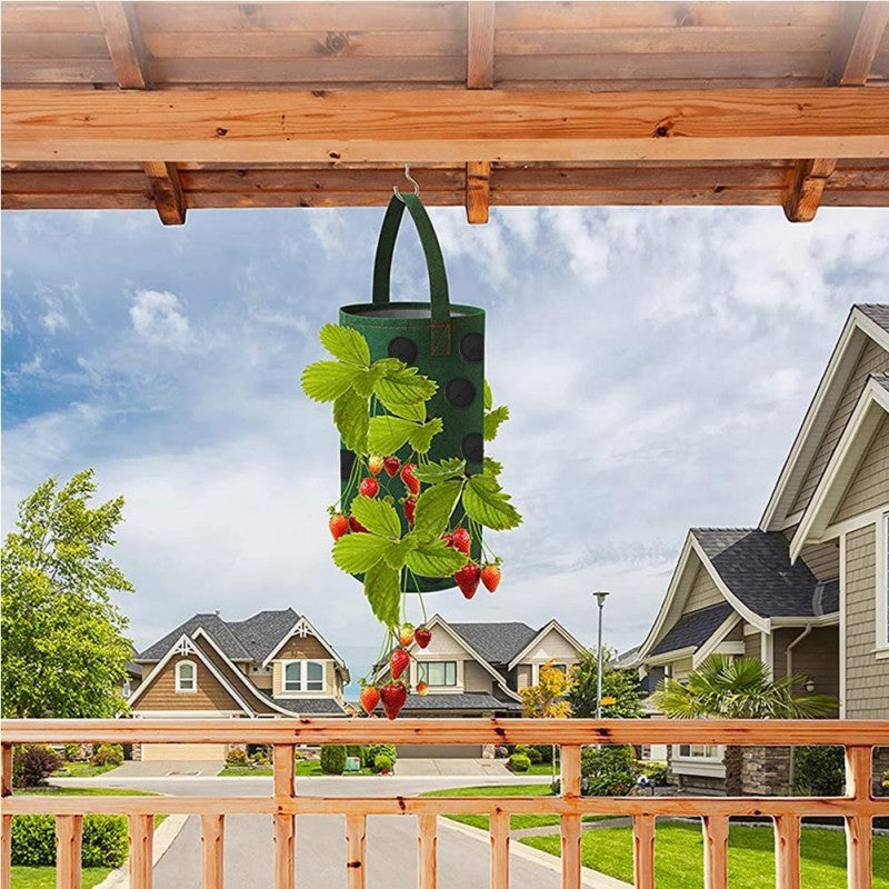 Strawberry Grow Bag Nonwoven Fabric Vertical Jardin Garden Hanging Plant Bag Vegetable Potato Planter Bag For Greenhouse - ArtOm_farm™ MICROGREENS