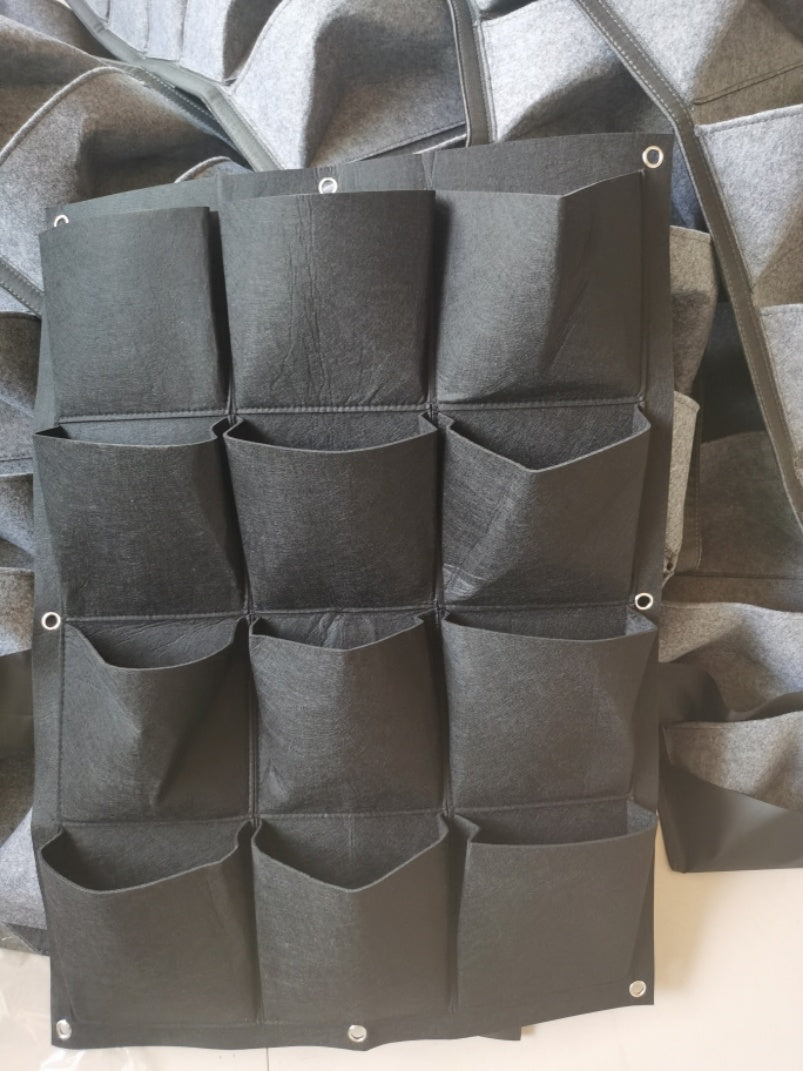 Wall Mount Hanging Planting Bags Home Supplies Multi Pockets DIY Grow Bag Planter Vertical Growing Vegetable Living Garden Bag - ArtOm_farm™ MICROGREENS
