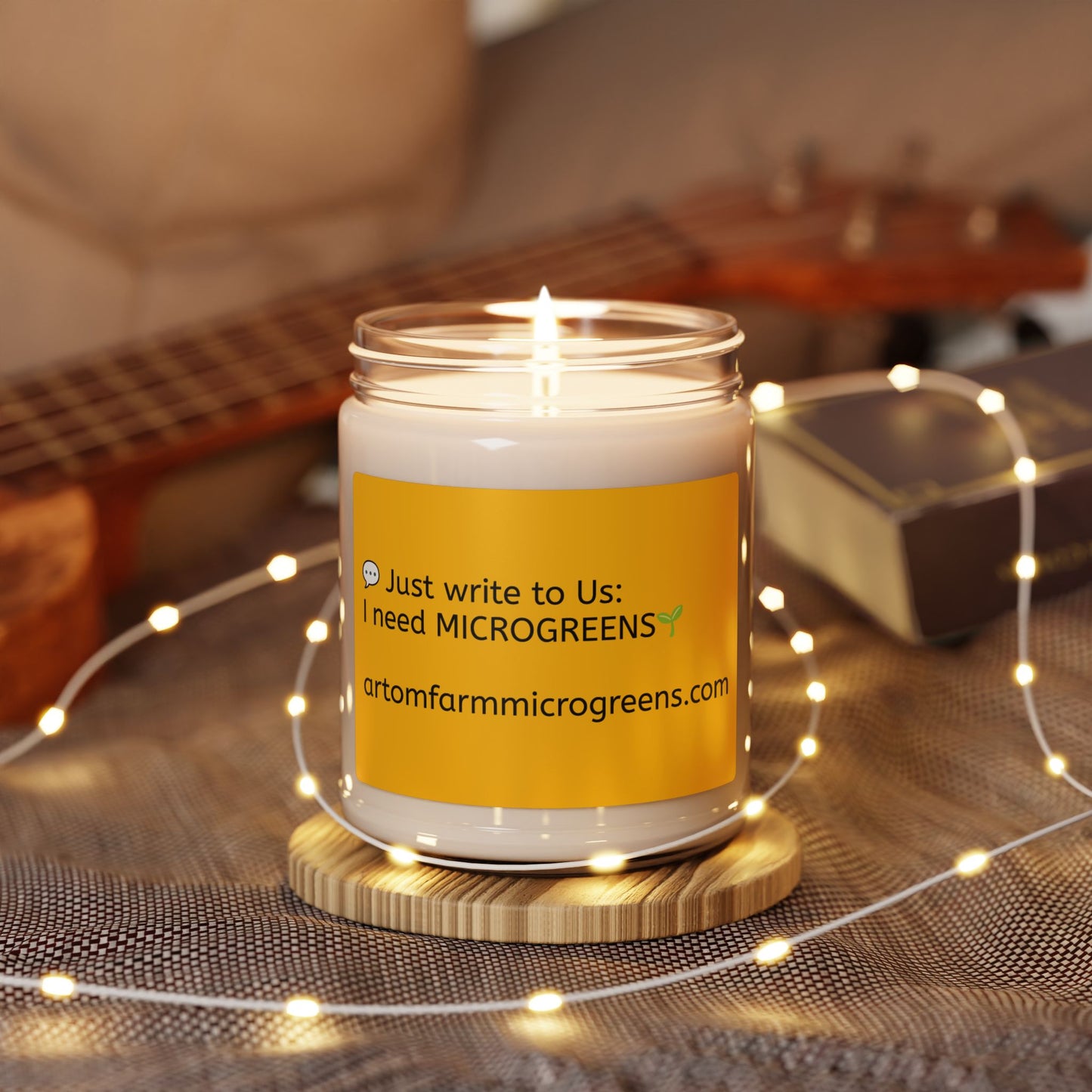 Scented Soy Candle, 9oz - ArtOm_farm™ MICROGREENS