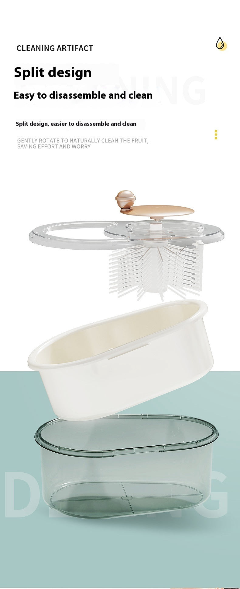 Multifunctional Fruit and Vegetable Washing Basket - ArtOm_farm™ MICROGREENS