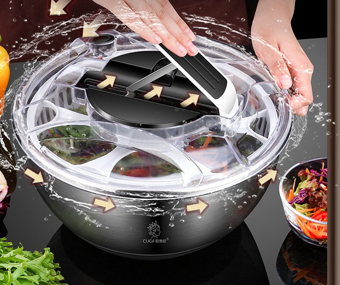 Stainless Steel Salad Spinner - ArtOm_farm™ MICROGREENS
