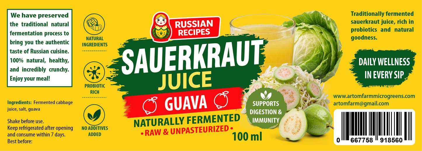Sauerkraut Juice & Guava- Revitalize Your Health with Healthy