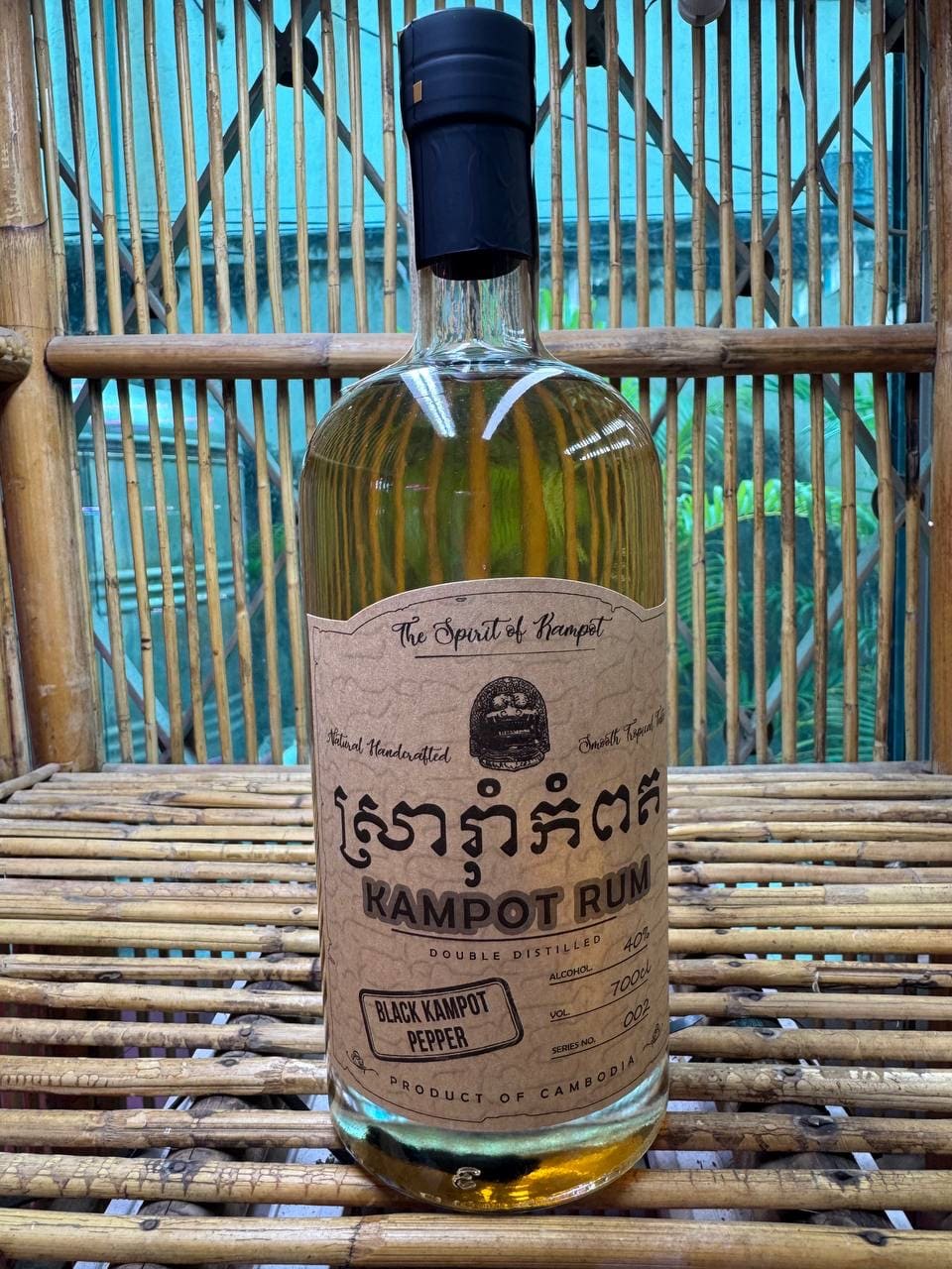 Kampot Rum Black Kampot Pepper, 40%Alc - ArtOm_farm™ MICROGREENS