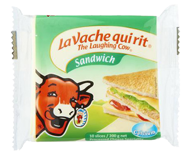Laughing Cow Sandwich Cheese Original Flavor 200g - 10 Slices