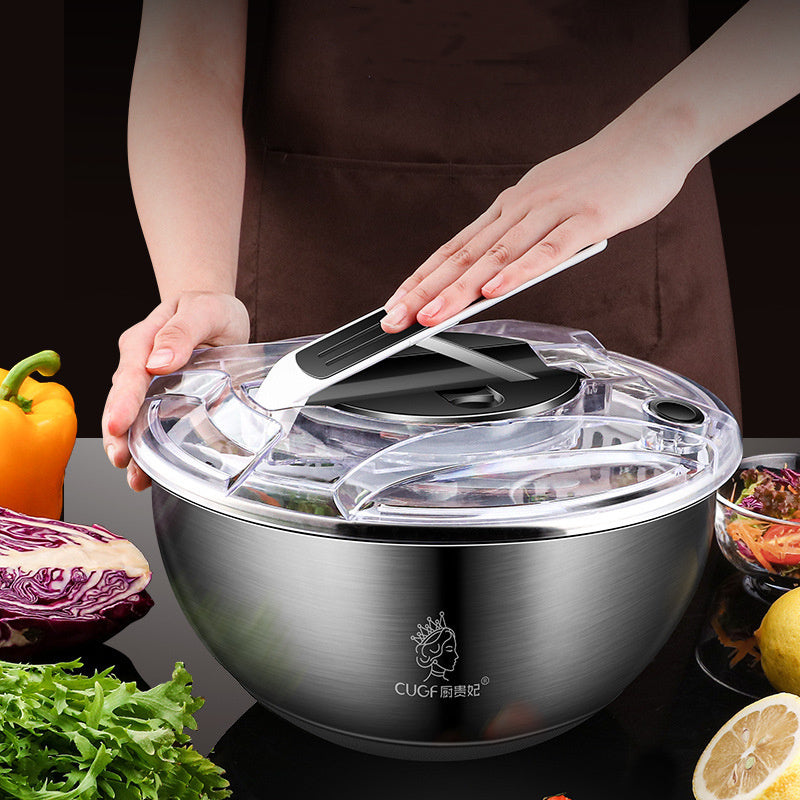 Stainless Steel Salad Spinner - ArtOm_farm™ MICROGREENS