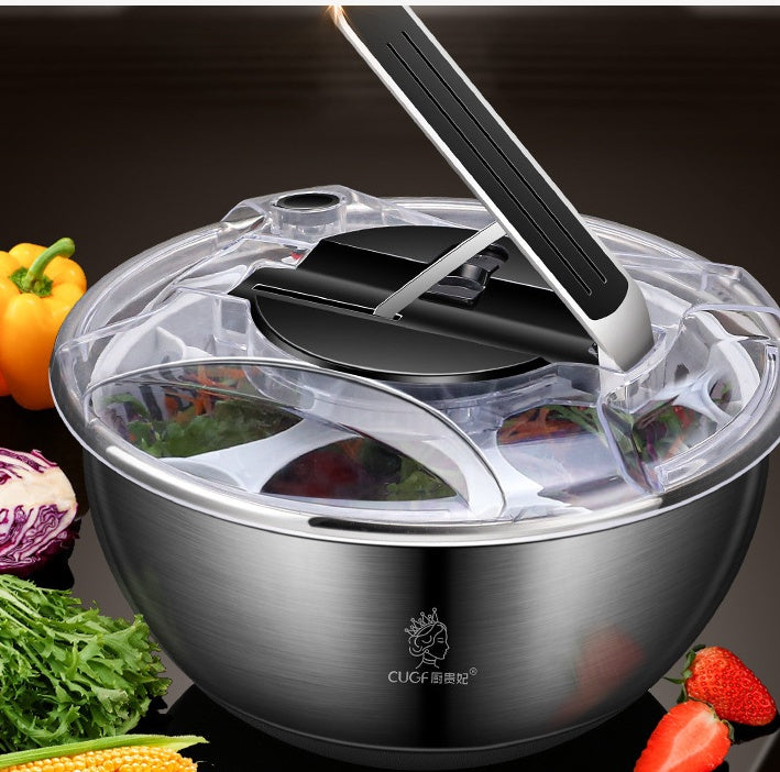Stainless Steel Salad Spinner - ArtOm_farm™ MICROGREENS