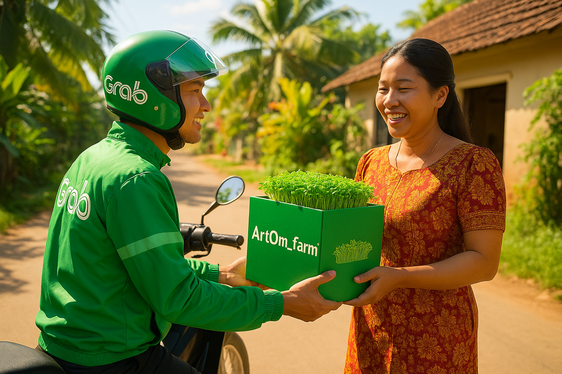 A New Era of Delivery in Cambodia! 🇰🇭 - ArtOm_farm™ MICROGREENS