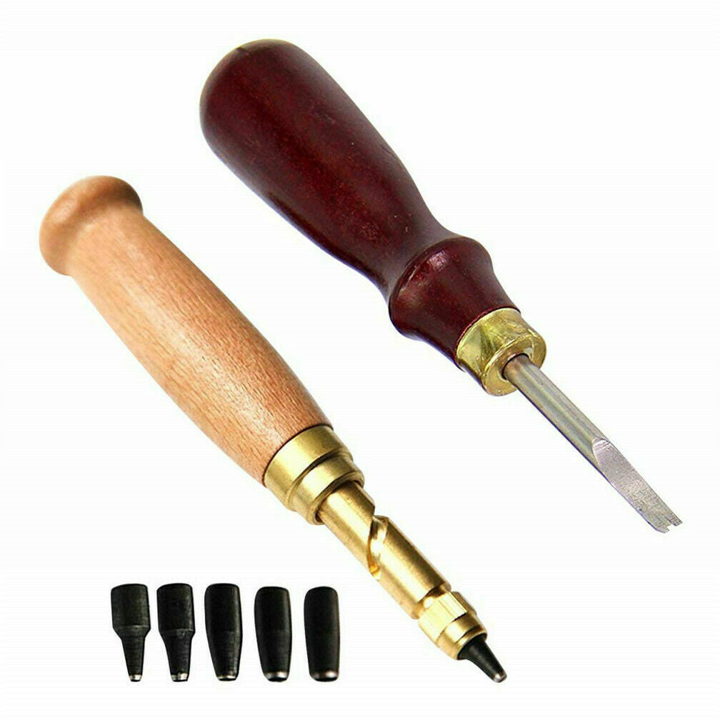 18 in 1 Leather Tool Kit: Punches and Accessories for Handcrafting - ArtOm_farm™ MICROGREENS