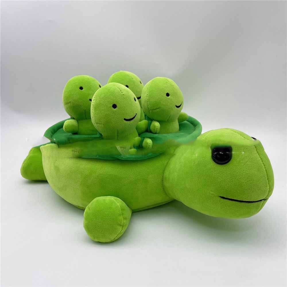 Plush Turtle in a Vegetable Garden