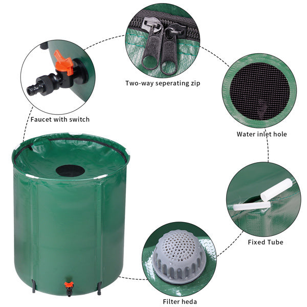 50 Gallon Folding Rain Barrel