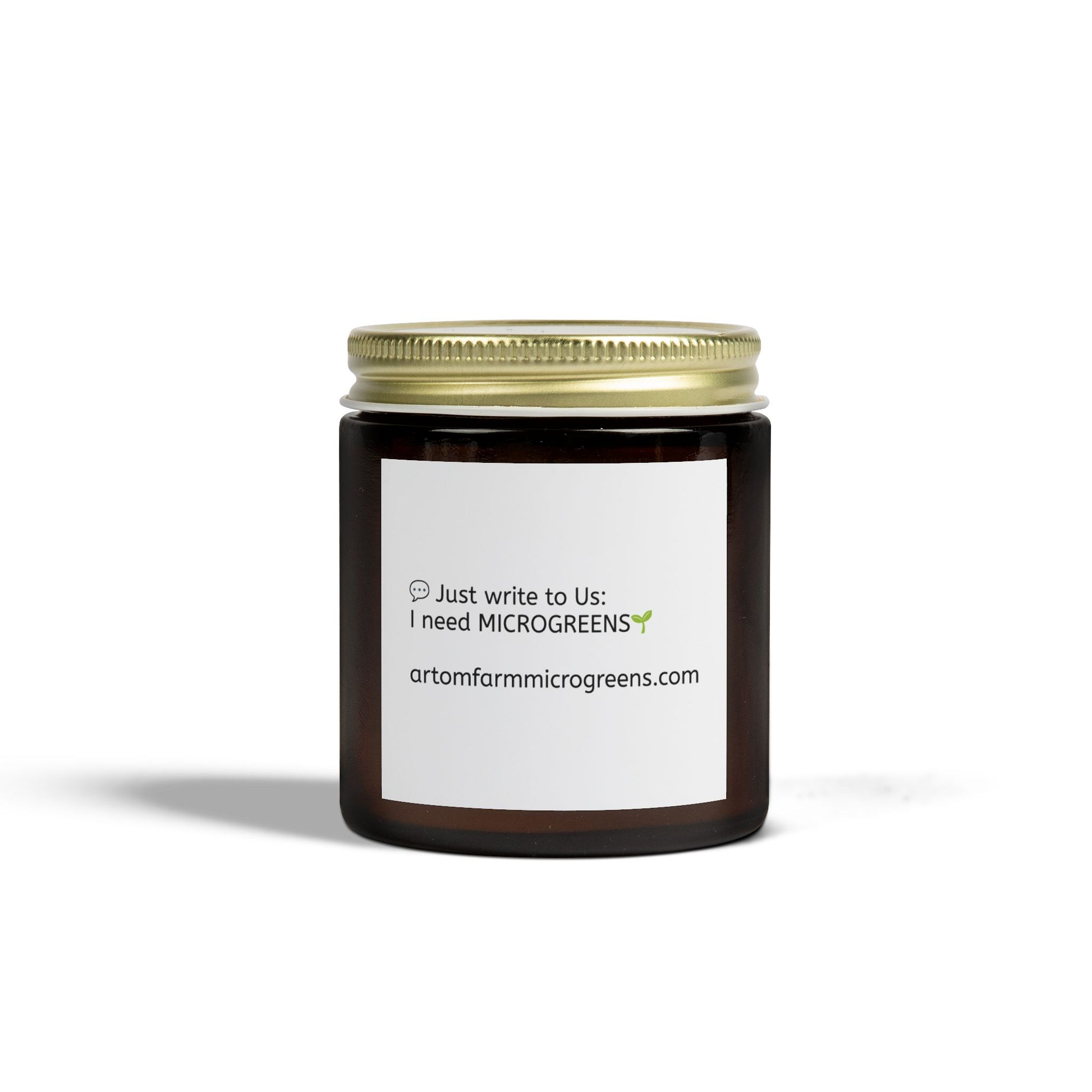 Scented Candles, Coconut Apricot Wax (4oz, 9oz) - ArtOm_farm™ MICROGREENS