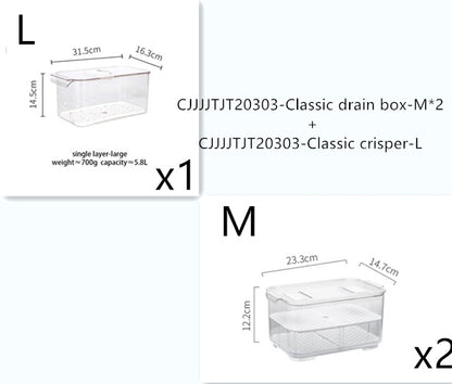 Fruit and Vegetable Storage Box with Lid