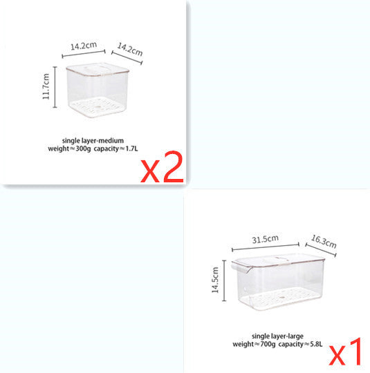 Fruit and Vegetable Storage Box with Lid