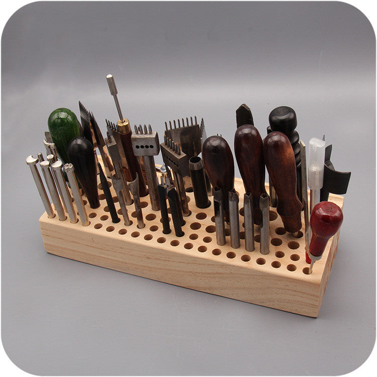 Multifunctional Pine Tool Stand Organizer for Leather Craft - ArtOm_farm™ MICROGREENS