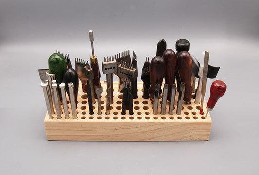 Multifunctional Pine Tool Stand Organizer for Leather Craft - ArtOm_farm™ MICROGREENS
