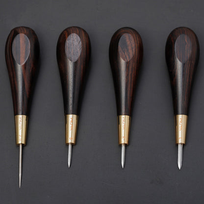 Leather awl with ebony handle and diamond point - ArtOm_farm™ MICROGREENS