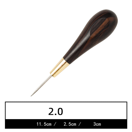 Leather awl with ebony handle and diamond point - ArtOm_farm™ MICROGREENS
