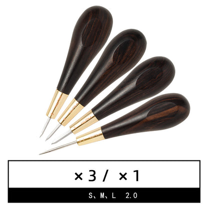 Leather awl with ebony handle and diamond point - ArtOm_farm™ MICROGREENS