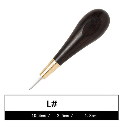 Leather awl with ebony handle and diamond point - ArtOm_farm™ MICROGREENS