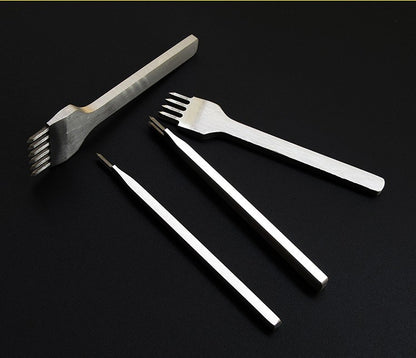 WUTA Leather Punch, Diamond Fork, Fully Polished (3/4 mm, 1/2/4/6 Teeth) - ArtOm_farm™ MICROGREENS