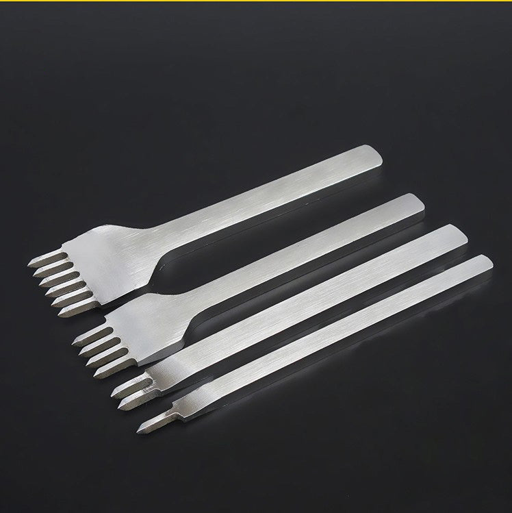 WUTA Leather Punch, Diamond Fork, Fully Polished (3/4 mm, 1/2/4/6 Teeth) - ArtOm_farm™ MICROGREENS