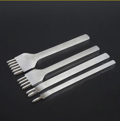 WUTA Leather Punch, Diamond Fork, Fully Polished (3/4 mm, 1/2/4/6 Teeth) - ArtOm_farm™ MICROGREENS
