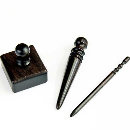 Set of 3 Leather Polishing Sticks - for Edge Processing and Polishing Vegetable-Tanned Leather - ArtOm_farm™ MICROGREENS