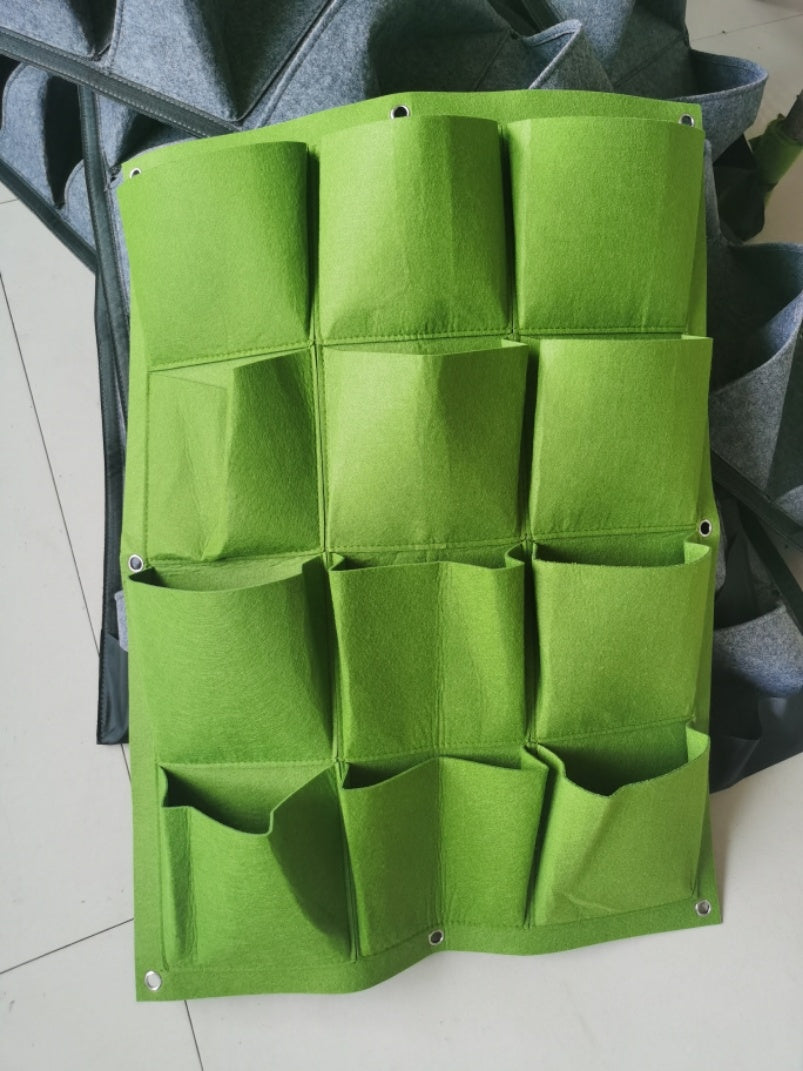 Wall Mount Hanging Planting Bags Home Supplies Multi Pockets DIY Grow Bag Planter Vertical Growing Vegetable Living Garden Bag - ArtOm_farm™ MICROGREENS