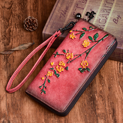 Long vegetable tanned purse - ArtOm_farm™ MICROGREENS