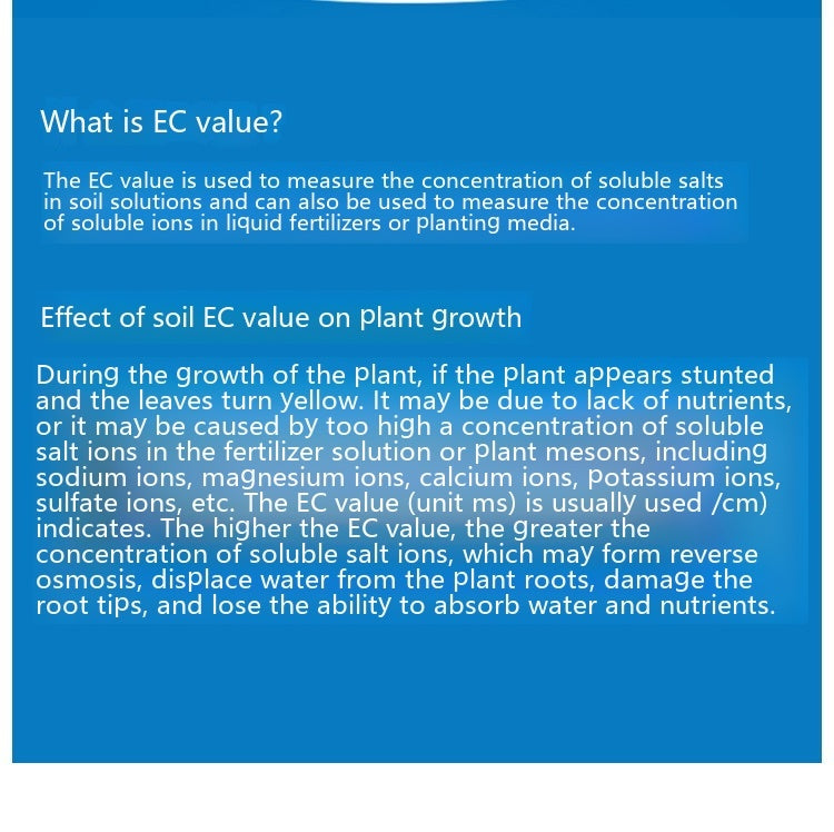 Soil Thermometer, Water Conductivity Meter and Water Quality Meter