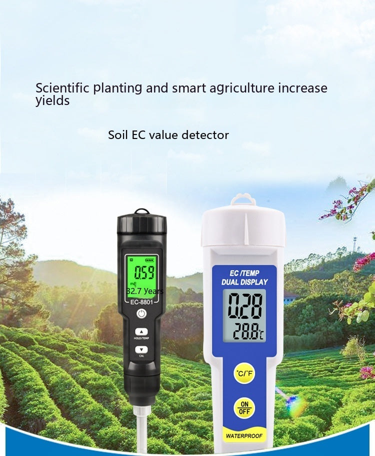 Soil Thermometer, Water Conductivity Meter and Water Quality Meter