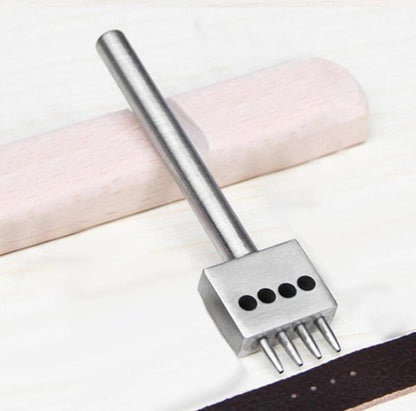 Steel Leather Punch with Round Holes 6mm - Marking and Puncture Tool - ArtOm_farm™ MICROGREENS