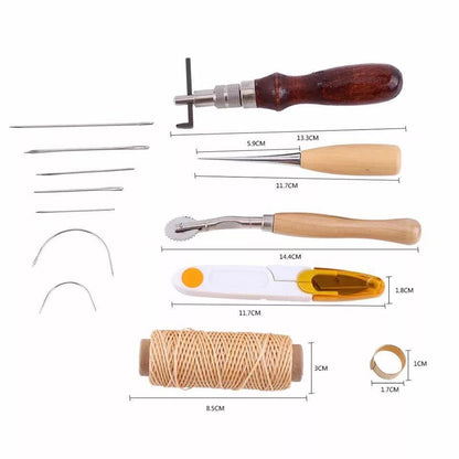 Leathercraft Tool Set 14 in 1: Griever, Diamond Punches and Accessories - ArtOm_farm™ MICROGREENS