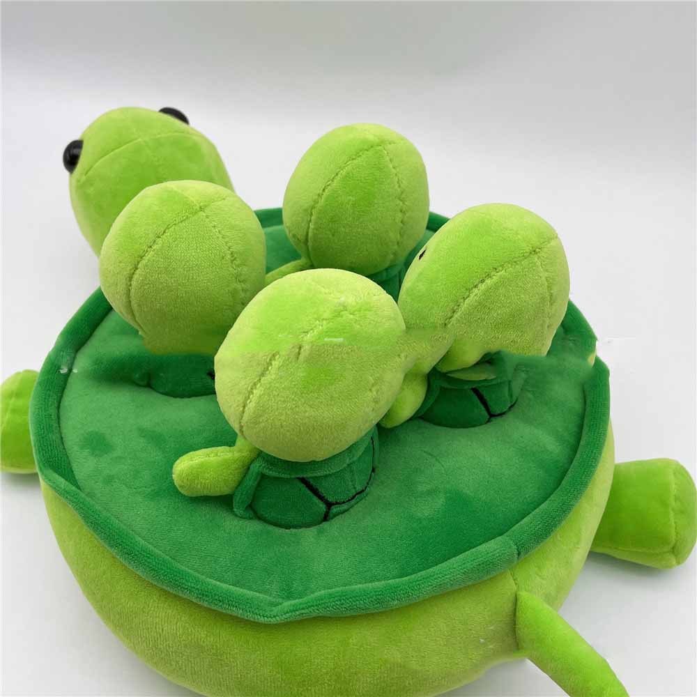 Plush Turtle in a Vegetable Garden