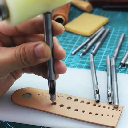 Leather Belt Punch - Professional Hand Tool for Round Holes - ArtOm_farm™ MICROGREENS