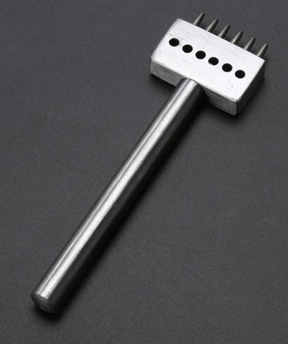 Steel Leather Punch with Round Holes 6mm - Marking and Puncture Tool - ArtOm_farm™ MICROGREENS