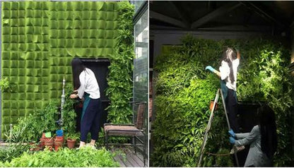 Wall Mount Hanging Planting Bags Home Supplies Multi Pockets DIY Grow Bag Planter Vertical Growing Vegetable Living Garden Bag - ArtOm_farm™ MICROGREENS