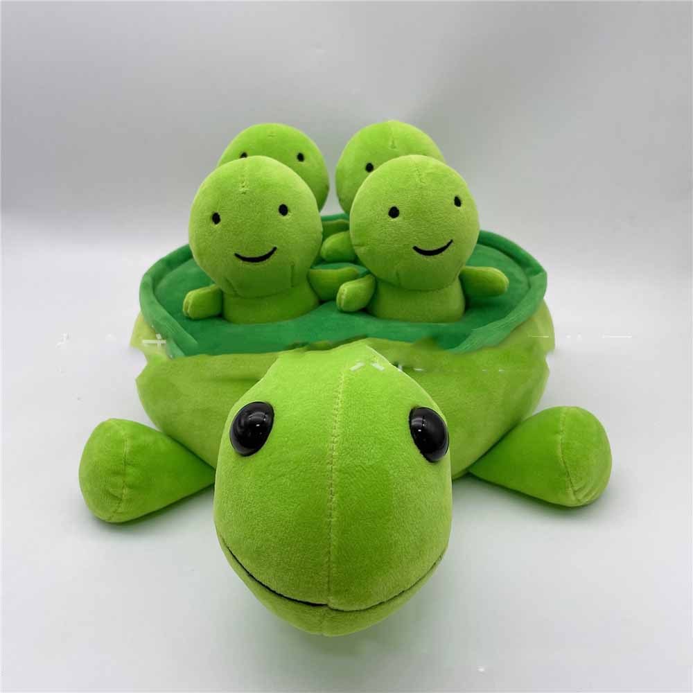 Plush Turtle in a Vegetable Garden