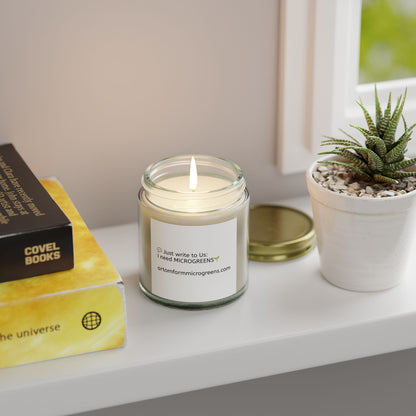 Scented Candles, Coconut Apricot Wax (4oz, 9oz) - ArtOm_farm™ MICROGREENS