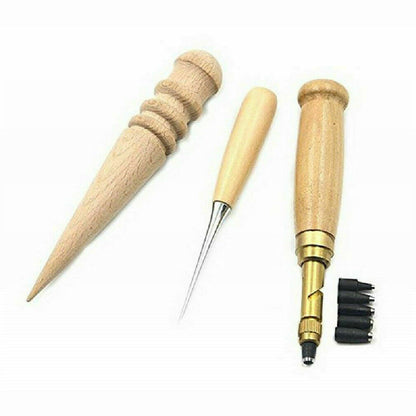 18 in 1 Leather Tool Kit: Punches and Accessories for Handcrafting - ArtOm_farm™ MICROGREENS