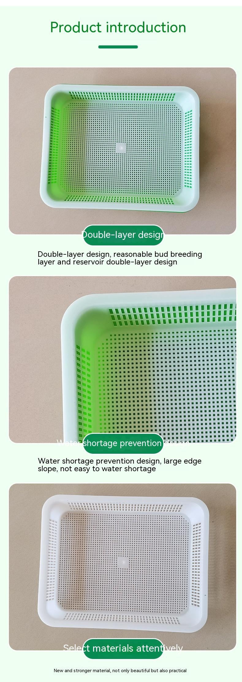 Multi-tier plastic seed sprouting stand