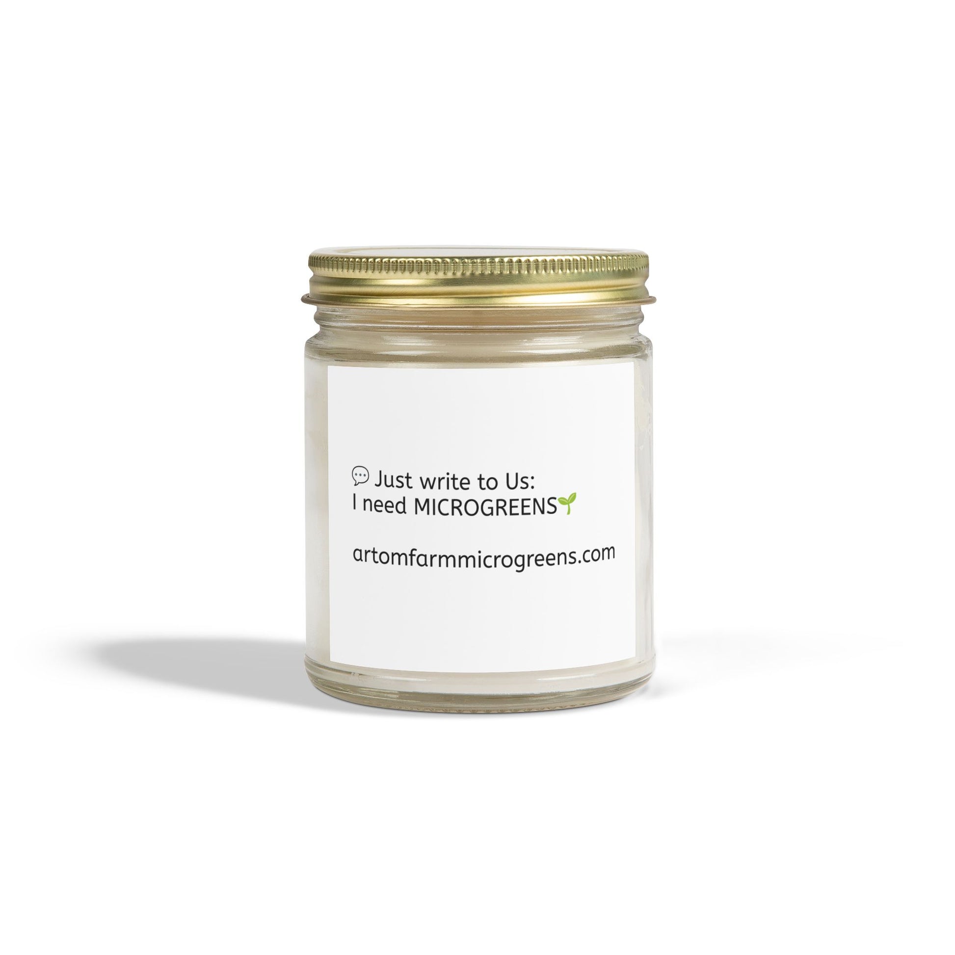 Scented Candles, Coconut Apricot Wax (4oz, 9oz) - ArtOm_farm™ MICROGREENS