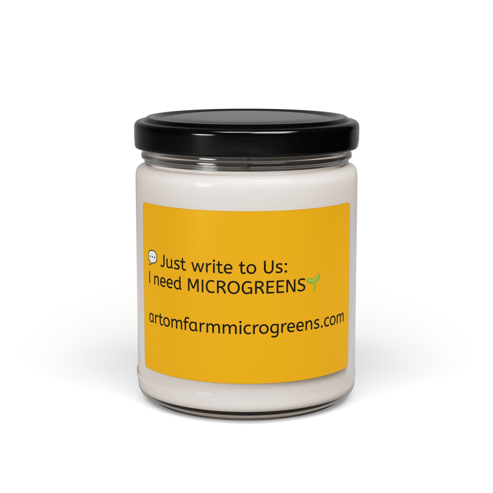 Scented Soy Candle, 9oz - ArtOm_farm™ MICROGREENS