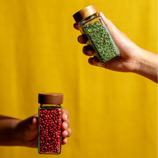 Spice Jar with Wood Lid, 120ml - ArtOm_farm™ MICROGREENS